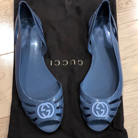gucci marola jelly flats